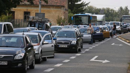 Z powodu protestu tworzą się korki