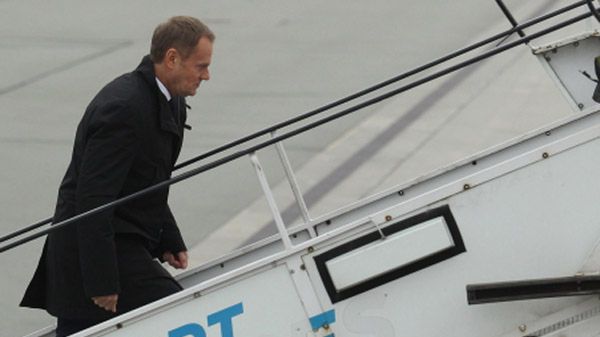 Donald Tusk przed wylotem do Brukseli
