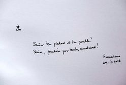 Papież w księdze pamiątkowej w byłym niemieckim obozie zagłady Auschwitz-Birkenau: "Panie, miej miłosierdzie, przebacz okrucieństwo"