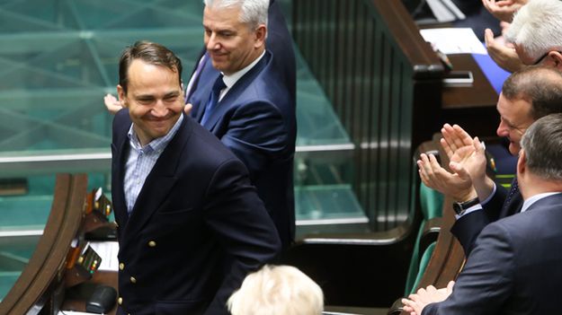 Radosław Sikorski 25 czerwca 2015 r., gdy zrezygnował z funkcji marszałka sejmu
