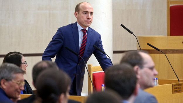 Poseł PO Borys Budka w Trybunale Konstytucyjnym