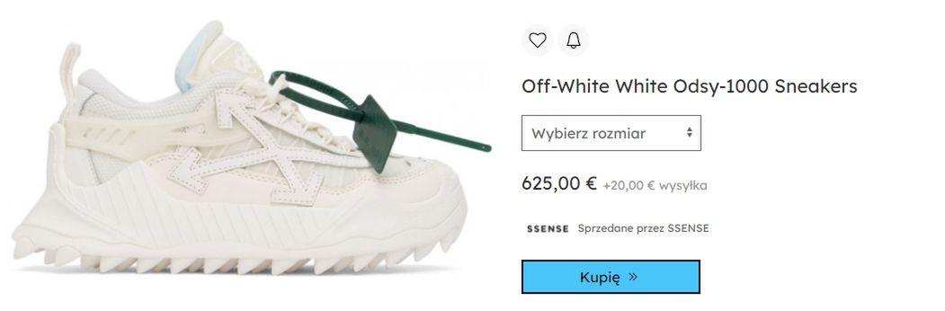 Sneakersy Off-White ODSY-1000, źródło: thenextsole.com
