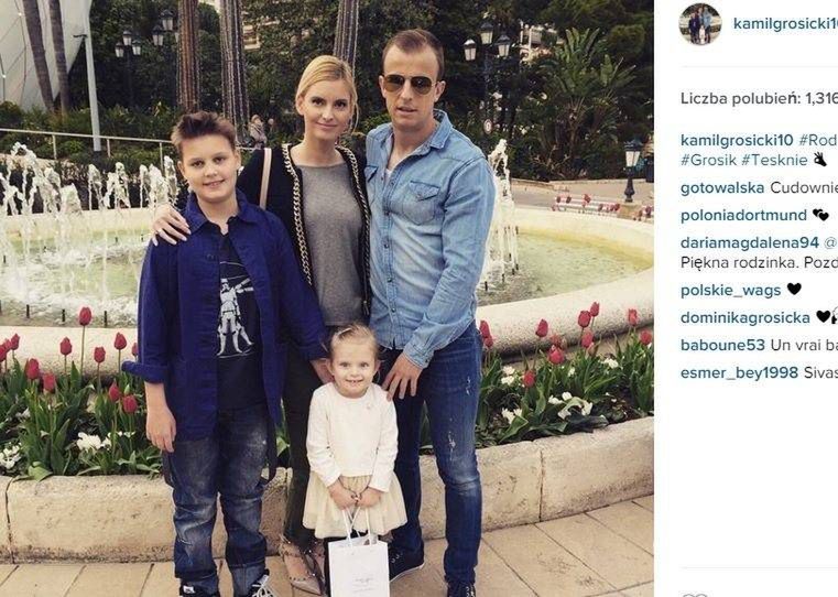 Kamil Grosicki z rodziną. Fot. Instagram.com