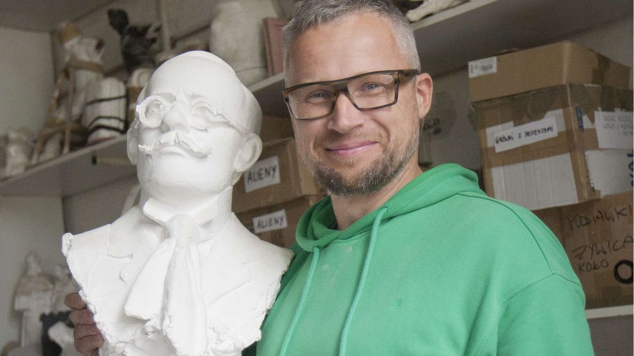 Tomasz Radziewicz w swojej gdańskiej pracowni 