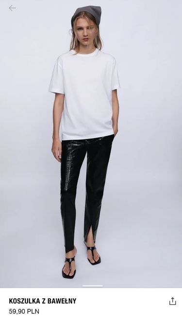 biały t-shirt Zara