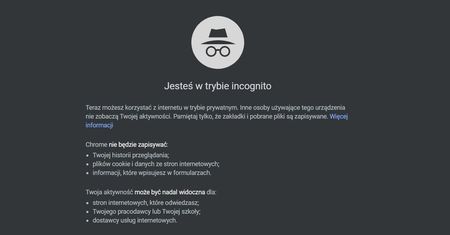 Fatalna informacja dla fanów prywatności. Tryb incognito nie działa