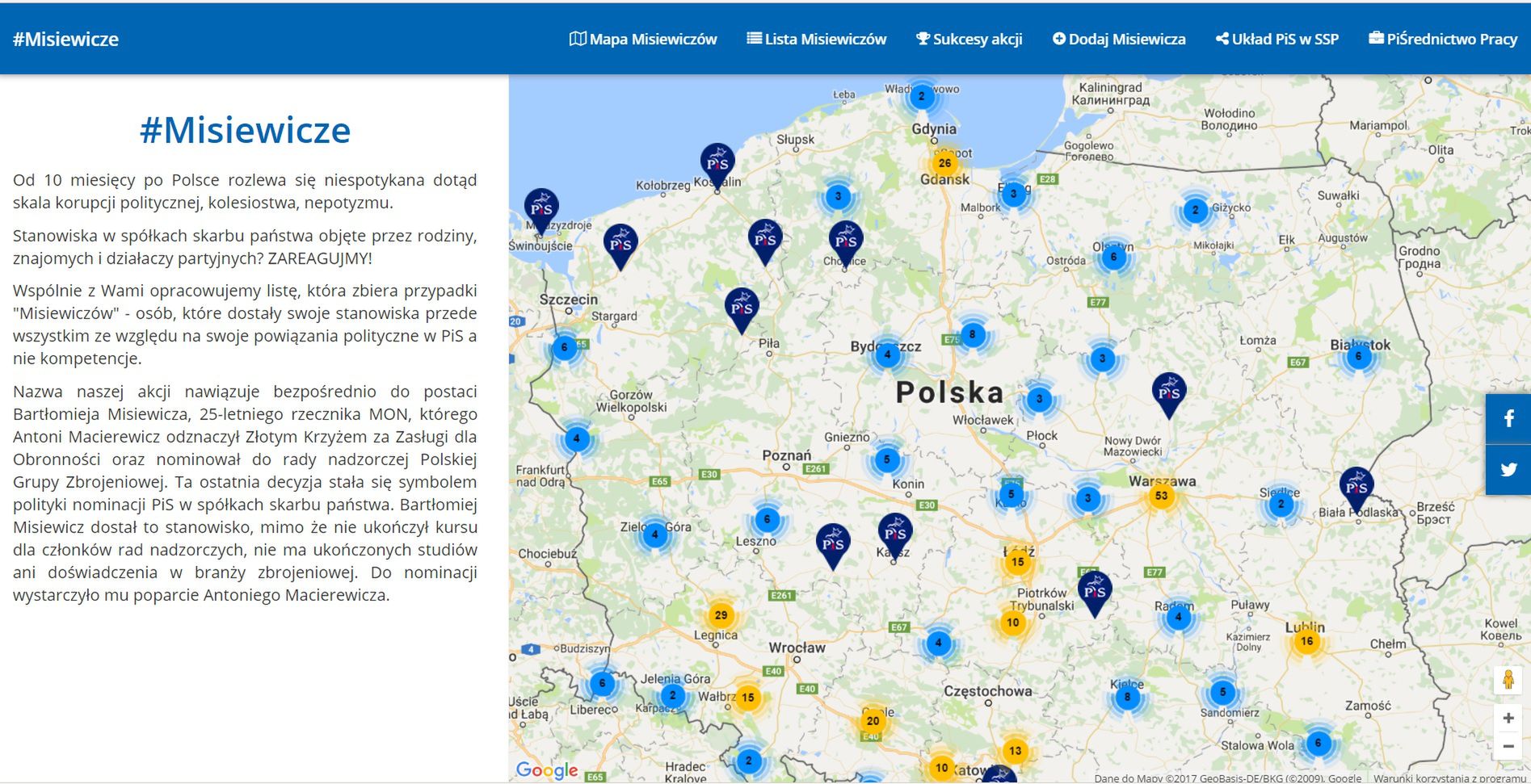 Strona Misiewicze.pl 