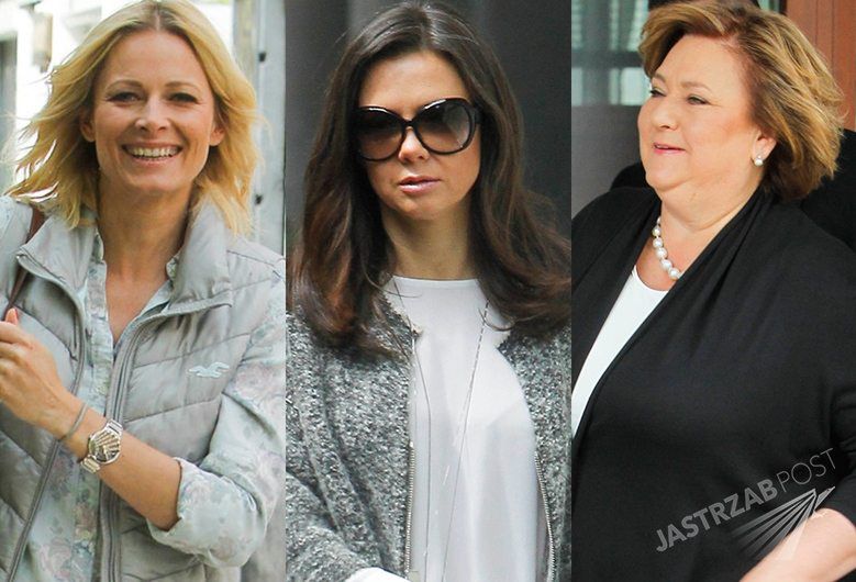 Stylowe Kinga Rusin, Anna Komorowska i Odeta Moro pod studiem Dzień Dobry TVN [PAPARAZZI]