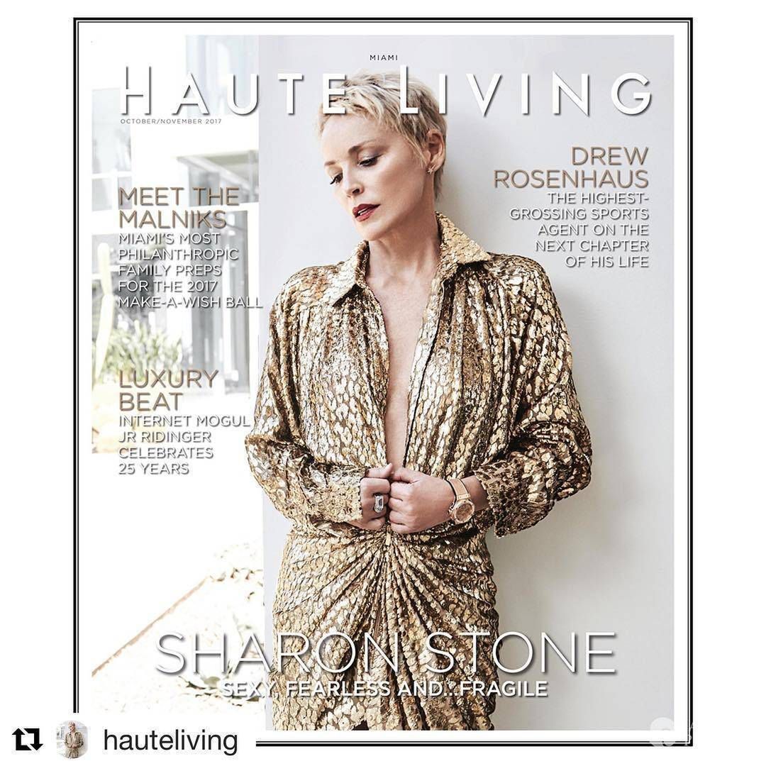 59 letnia Sharon Stone w kampanii dla "Haute Living"
