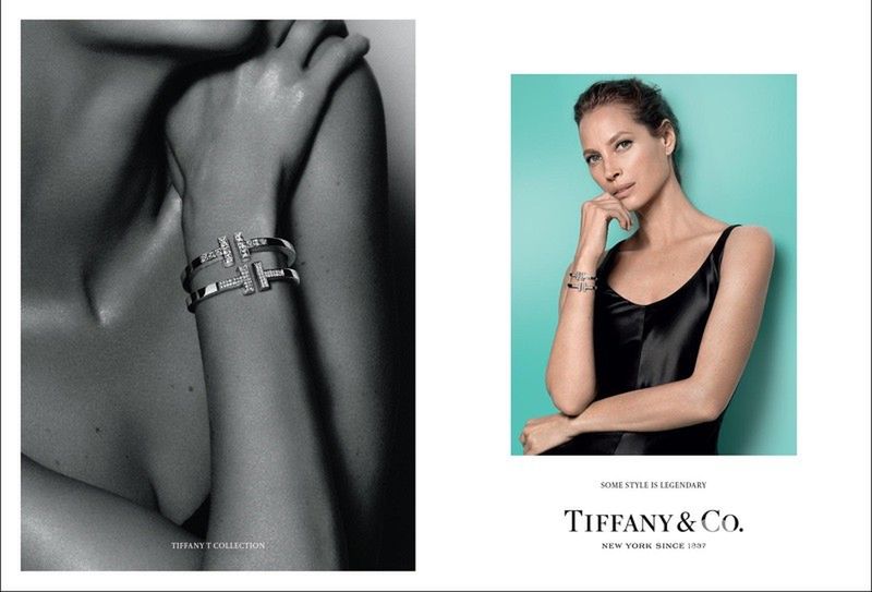 Christy Turlington w kampanii "Legendary Style" biżuterii Tiffany & Co. na 2016 (fot. David Sims / Tiffany & Co.)