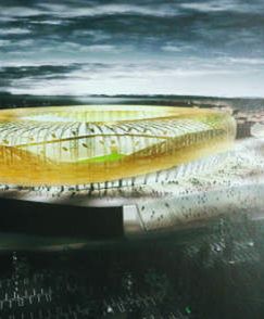 Stadion Baltic Arena stanie na dawnym osiedlu