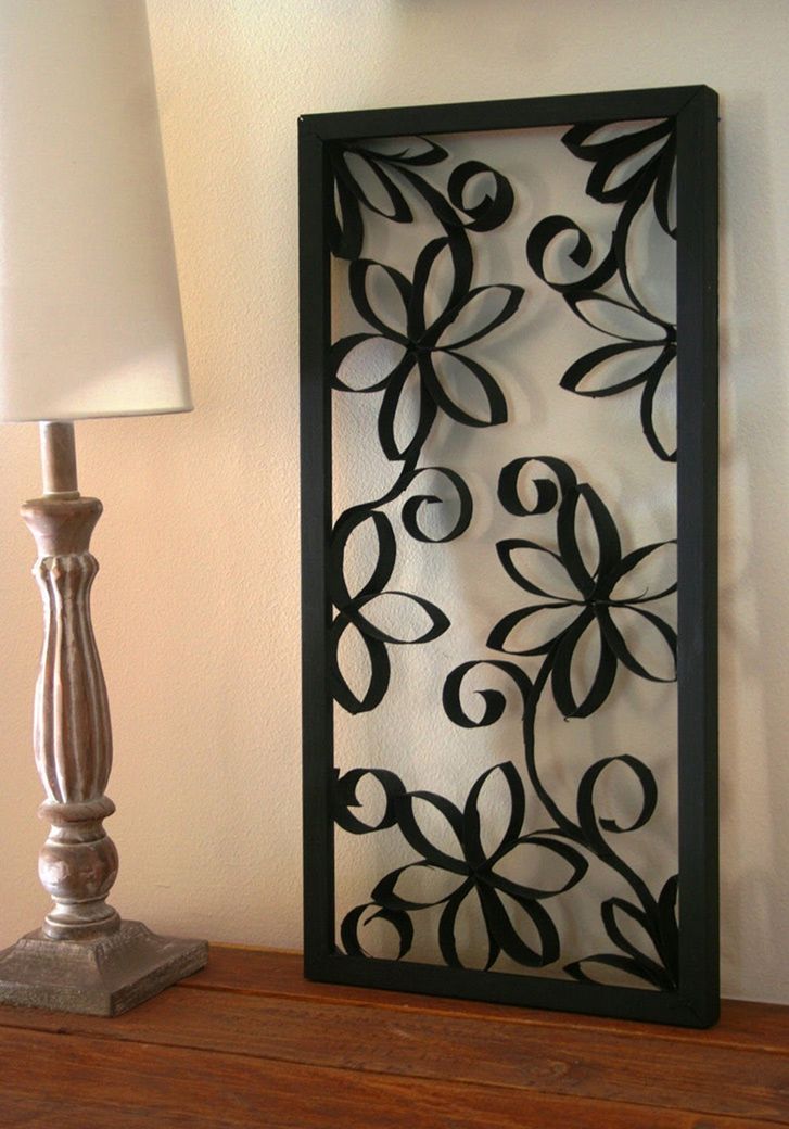 Framed Paper Rolls Flower Decoration