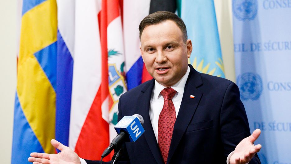 Andrzej Duda na konferencji prasowej po wystąpieniu podczas debaty RB ONZ