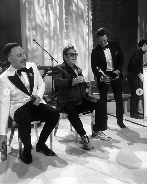 Magdalena Malicka u Eltona Johna na afterparty po Oscarach