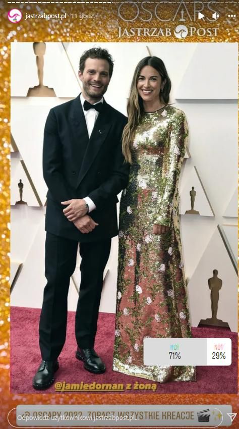 Jamie Dornan z żoną. Jak poradzili sobie w sondzie? Oscary 2022