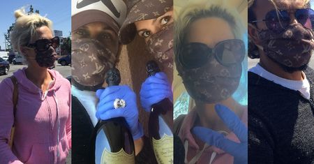 "Kasiaści" Iwona i Reggie Benjamin chwalą się butelkami szampana i podrabianymi maskami Louis Vuitton (ZDJĘCIA)