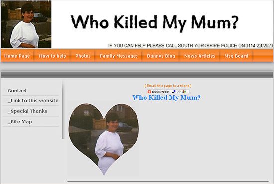 Strona internetowa "Kto zamordował moją matkę"