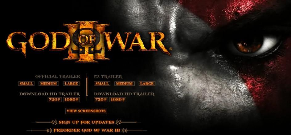 Ruszyła oficjalna strona God of War III