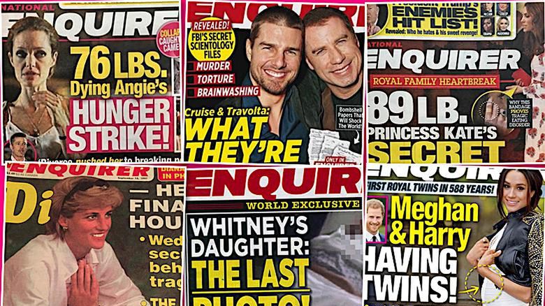 National Enquirer okładki skandale