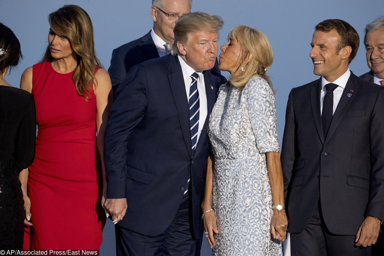 Brigitte Macron i Donald Trump podczas szczytu G7. Wymieniali dyplomatyczne gesty