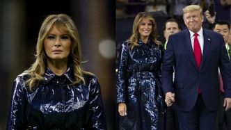 Niezadowolona Melania Trump odrzuca czułości Donalda podczas meczu futbolu (FOTO)