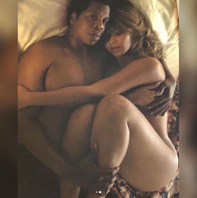 Naga Beyonce w łóżku z Jayem-Z