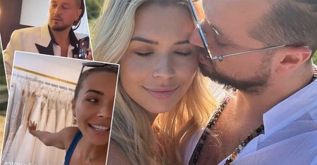 To już?! Sandra Kubicka pokazała weselne przymiarki! Baron w białym garniturze, a ona biega po salonie sukien ślubnych. W tle "Marsz Mendelssohna"