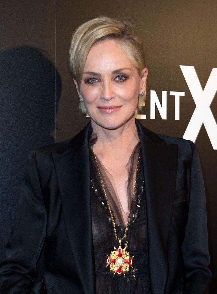 Odsłonięty biust Sharon Stone na premierze serialu "Agent X"