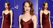 LOOK OF THE DAY: Emma Stone w burgundowej sukience The Row
