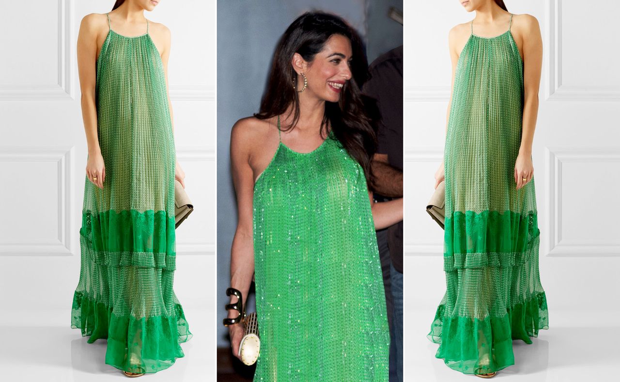 LOOK OF THE DAY: Amal Clooney w szmaragdach Stelli McCartney