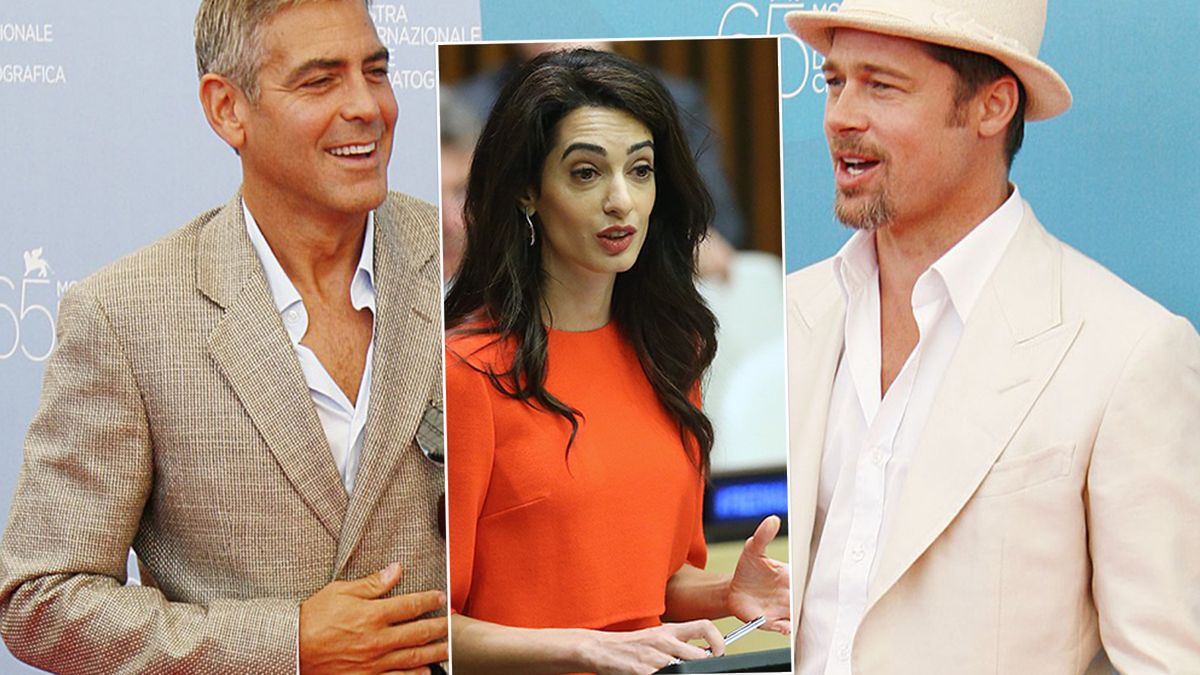 Brad Pitt miesza w związku Amal i George'a Clooneyów. Żona aktora postawiła warunek. Wystawiła ich przyjaźń na próbę