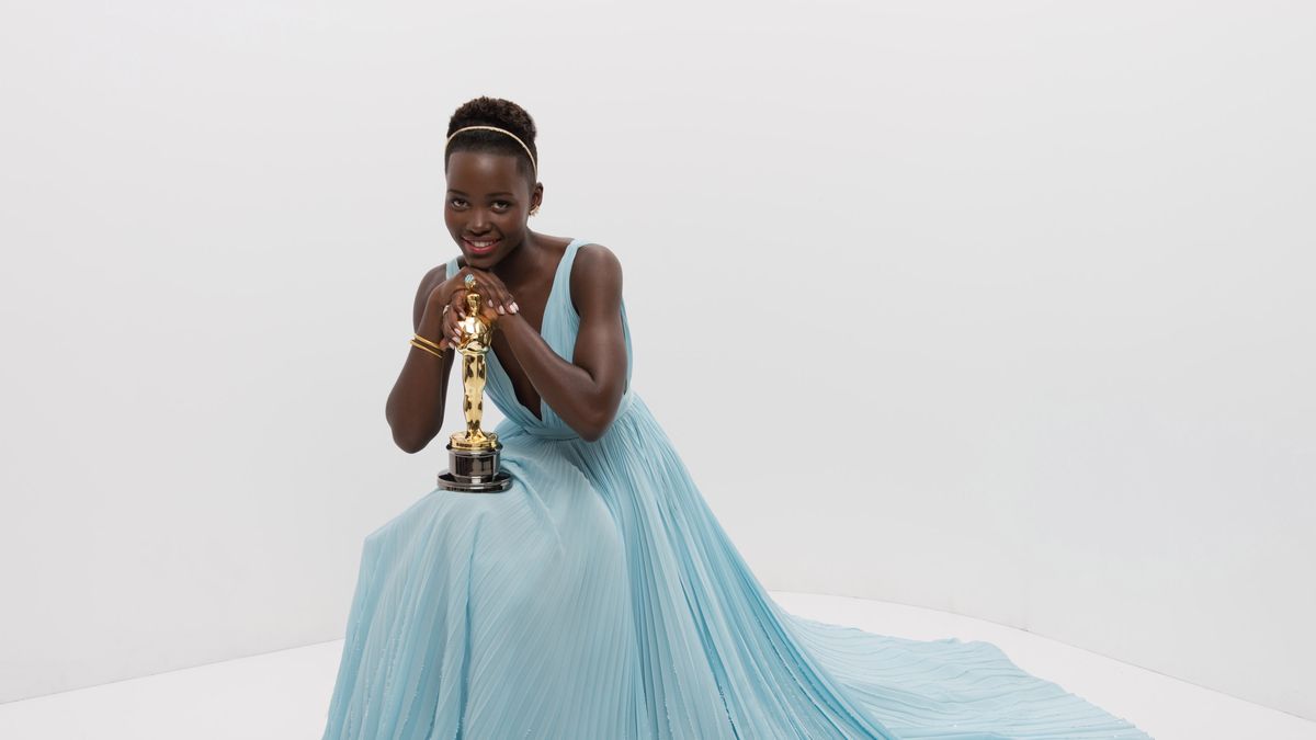After winning the category Performance by an actress in a supporting role for her work in'12 Years a Slave', actress Lupita Nyong'o poses backstage with her Osca during the live ABC Telecast of The Oscars from the Dolby Theatre in Hollywood, CA Sunday, March 2, 2014.