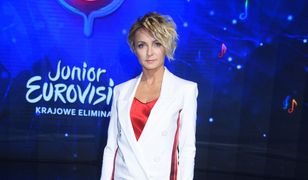 Eurowizja dla Dzieci. Eliminacje: Ania Wyszkoni w za dużym garniturze