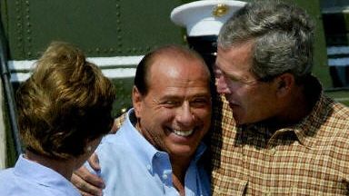 Silvio Berlusconi i George Bush
