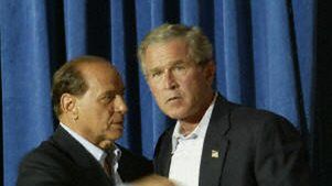 Silvio Berlusconi i George W. Bush