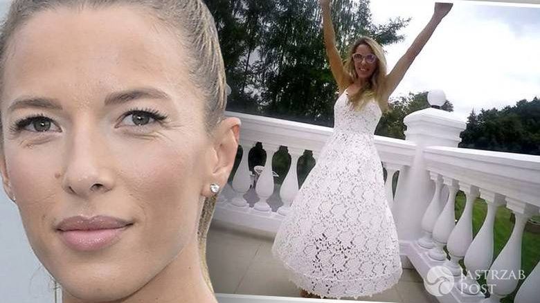 ewa chodakowska biała sukienka z koronki