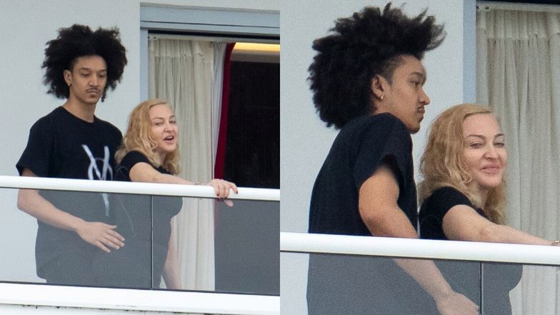 61-letnia Madonna relaksuje się w objęciach młodego kochanka na hotelowym balkonie w Miami (FOTO)