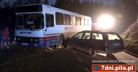 Wypadek autobusu z dziećmi