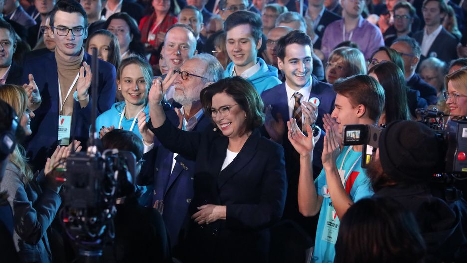 Wybory prezydenckie. Małgorzata Kidawa-Błońska na konwencji PO