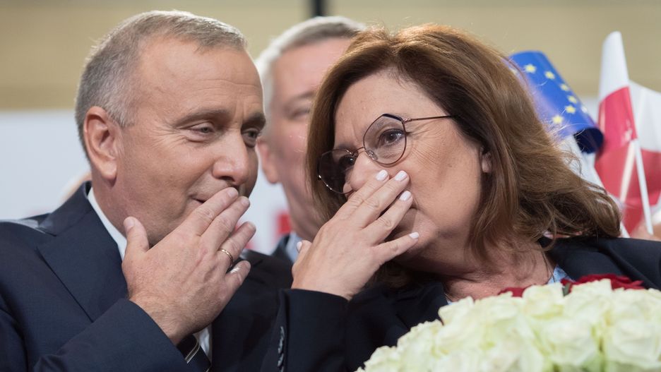 Wybory parlamentarne. Grzegorz Schetyna i Małgorzata Kidawa-Błońska.