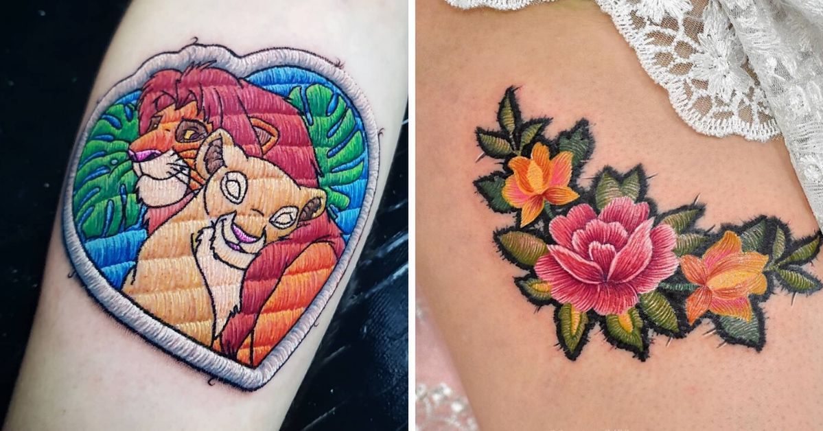 15 Embroidery Tattoos That Your Grandmother Would Definitely Fall For