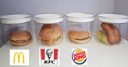 Zamknęłam burgery z sieci fast-food w pojemnikach. Co miesiąc będę sprawdzać, jak wyglądają