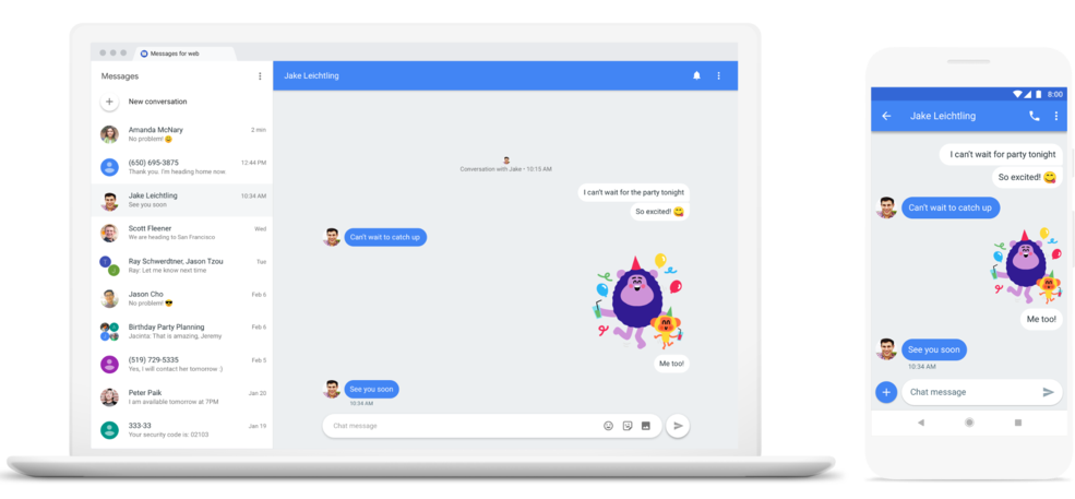 Android Messages od Google pozwoli wysłać SMS-a z komputera