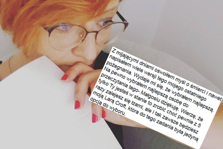 Opublikowała jego testament na Facebooku. Ostatnie słowa Michała poruszyły tysiące internautów