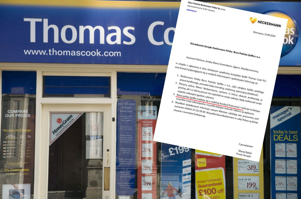 Thomas Cook zbankrutował. Neckermann uspokaja swoich klientów