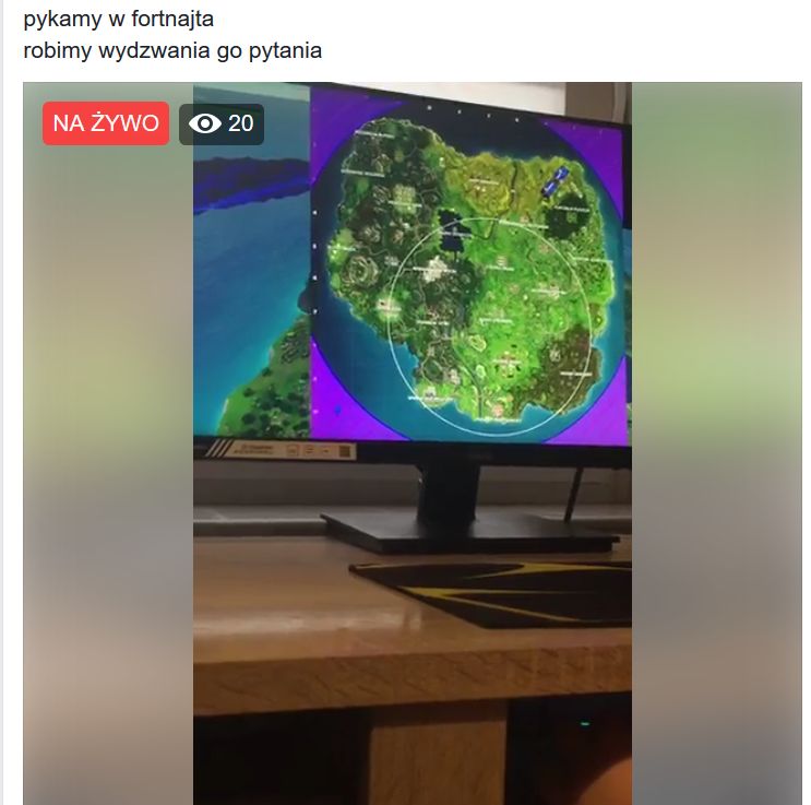 20 osób podczas gry w "Fortnite" to dobry wynik. Pozostałe transmisje nie cieszą się taką popularnością. 