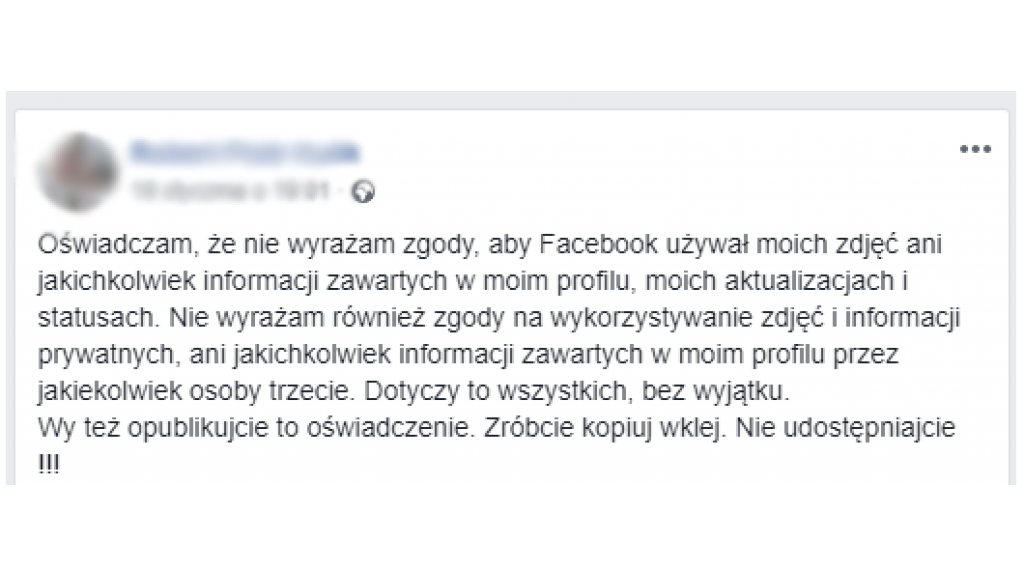 Łańcuszki powróciły na Facebooka