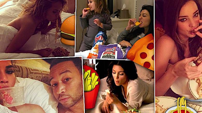 Gwiazdy jedzą w łóżku