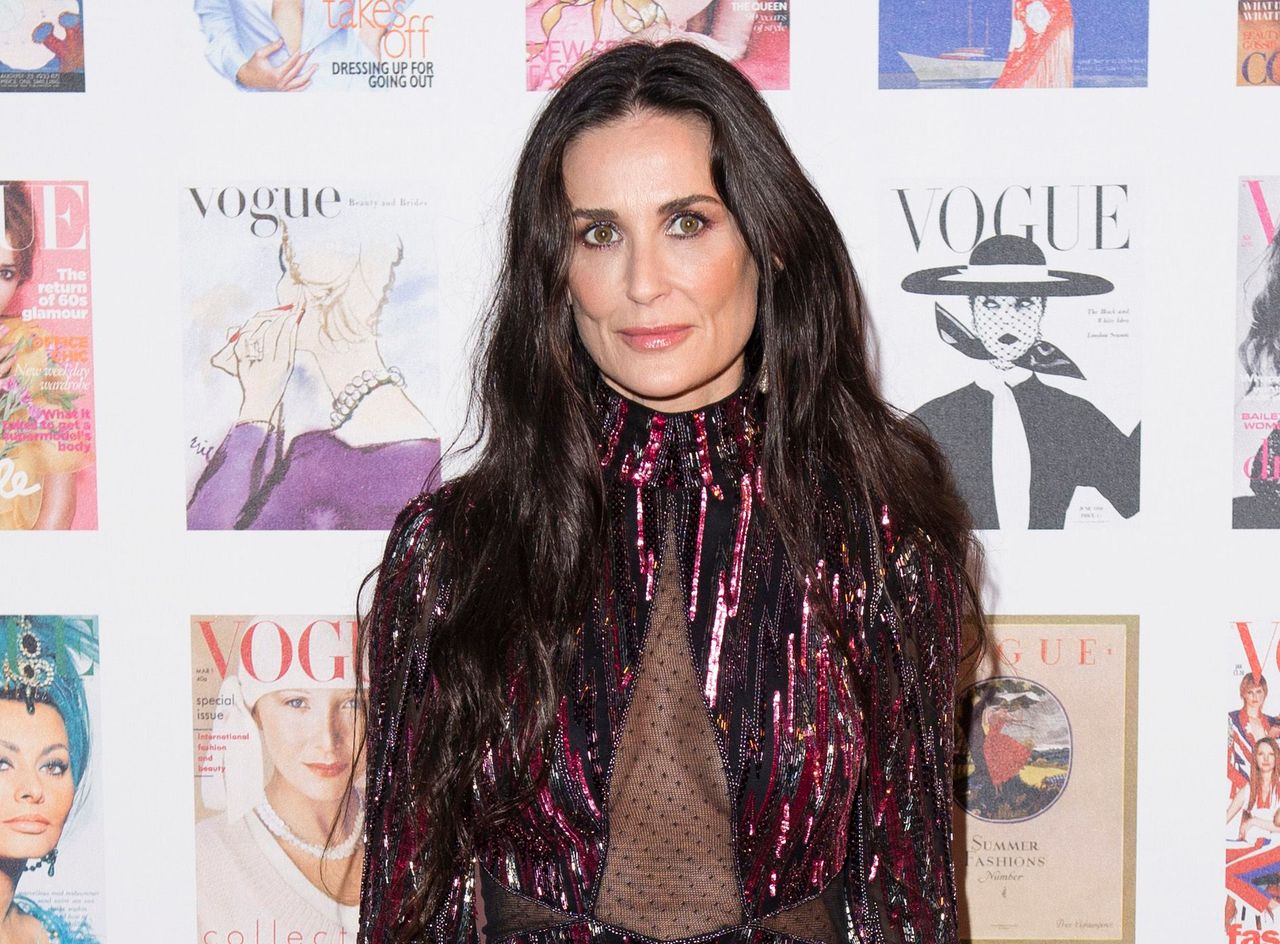 Demi Moore na setnych urodzinach "Vogue UK"