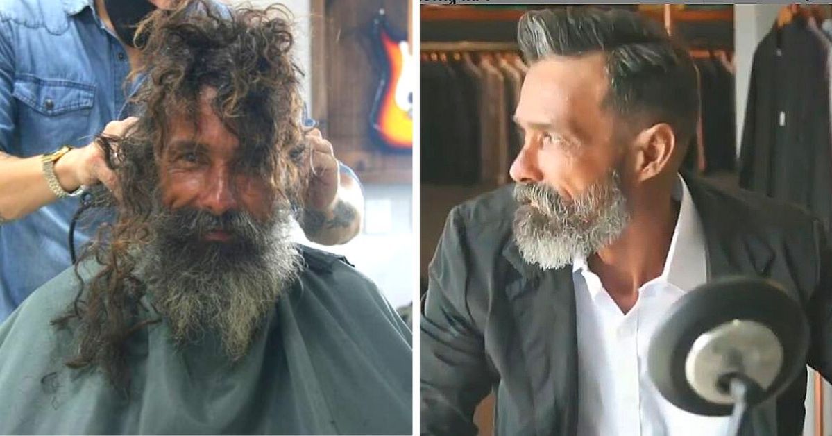 Visit to the Hairdresser Changes the Life of a Homeless Man